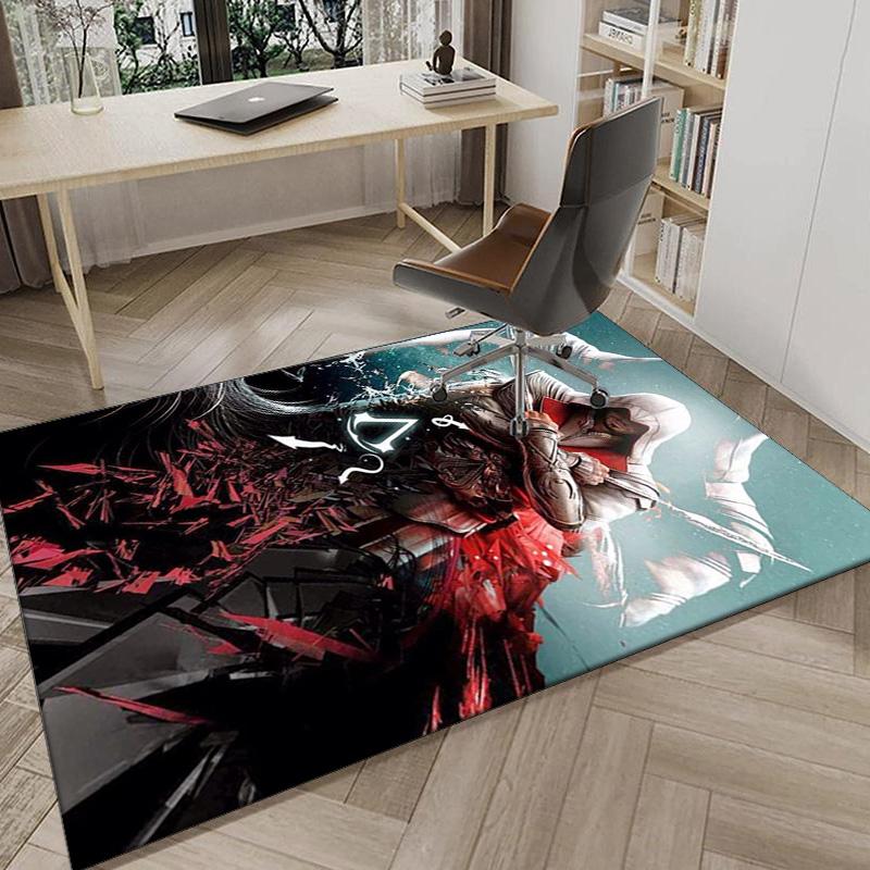 Assass Warrior Carpet, Chair Rug,Rug for Office Bedroom living rooms, Doormat decor Fan Gift Christmas Gift