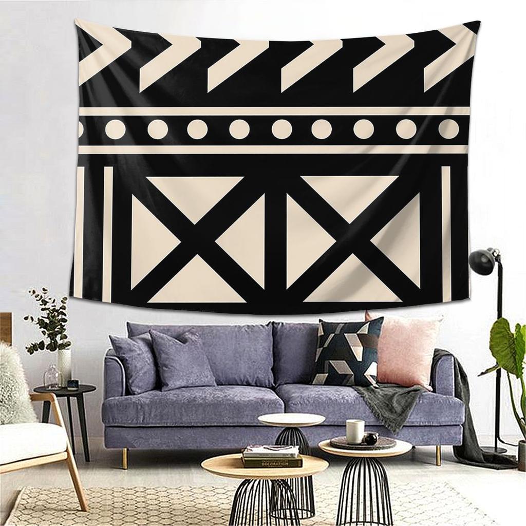 African Mud Cloth Black And White Trending Tapestry Decoration Art Aesthetic Tapestries for Bedroom Home Wall Cloth Wall Hanging