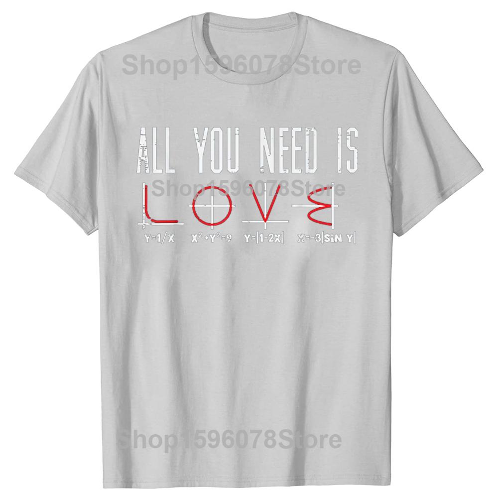 All You Need Is Love Valentýnská matematika Algebra Muži Ženy Tričko Unisex Letní Streetwear Topy Potisk Camiseta Hombre