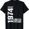 50th Birthday Vintage 1974 January 50 Year Men Women T-Shirt,Leisure and Comfortable