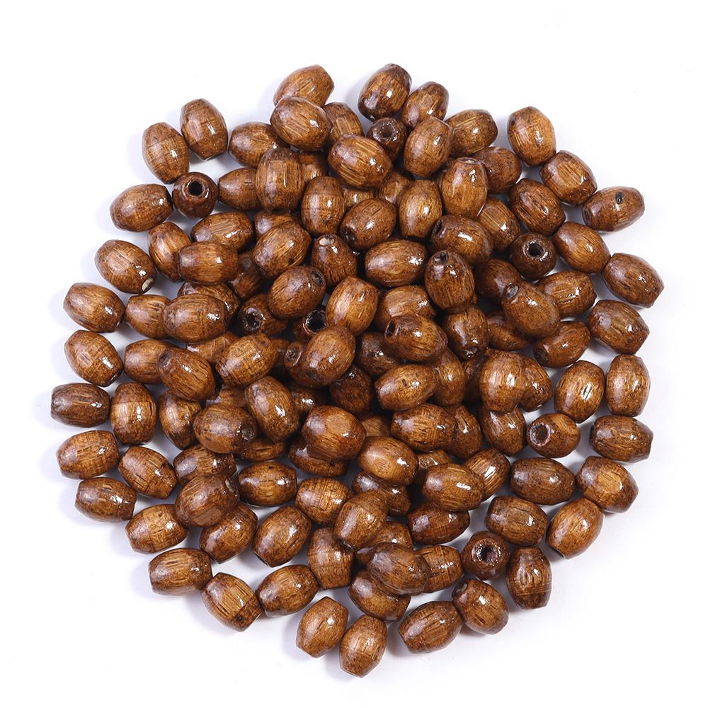 250-500 шт. 6x8 мм Коричневые Овальные Натуральные Деревянные Бусины для Изготовления Украшений Свободно Расположенные Деревянные Бусины DIY Аксессуары для Ожерелья Браслета 250pcs светло-коричневого