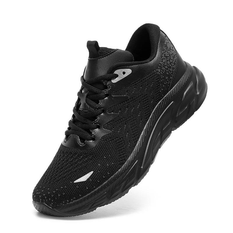 

2025 lightweight fly-woven running shoes soft-soled breathable fly-woven sports shoes low-top lace-up large-size thick-soled men s shoes 39