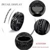 Titanium Steel Rotating Chain Ring Set for Men and Women - 9 Pieces (2024 Fashion)