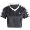 Originals Adicolor Fútbol Jacquard Crop Polo Negro Mujer JD2606
