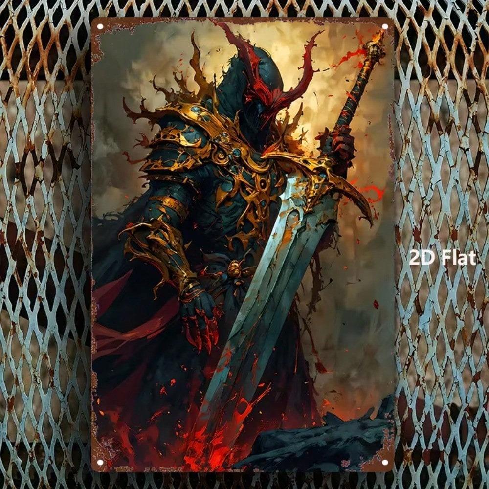 8x12 Inch Sword Metal Sign Tin Plate Wall Decor Home Bar Garage
