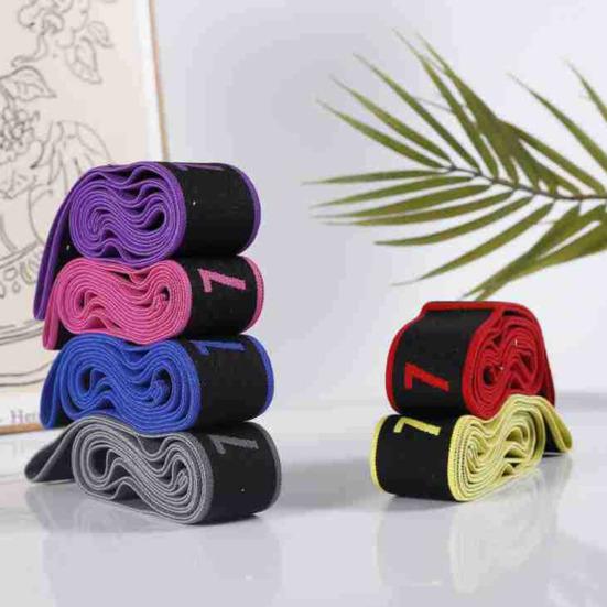 8 Halka ile Yoga Esnetme Kayışı Pilates Bale Dans Jimnastik Esneklik Antrenmanı Elastik Bant Kadın Egzersiz Fizik Tedavi