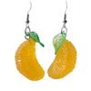 Fashion Cute Imitation Orange Earrings Creative Funny Fruit Studs Earring For Girls Summer All-match Ear Jewelry Gift