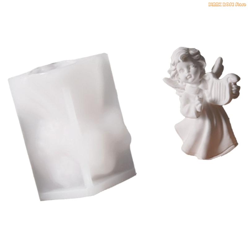 K1AE Angel Wine Statue Silicone Molds Silicones Mould Easy Demodling for Epoxy Resin Soap Making