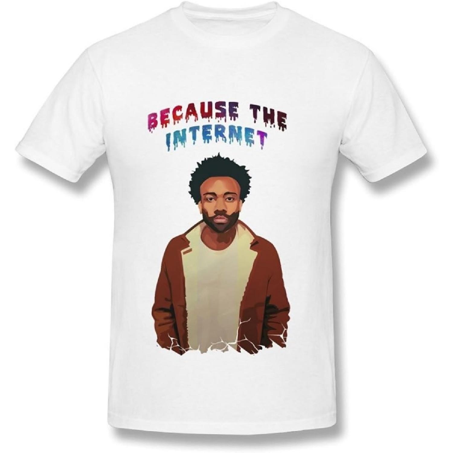Losnger Men s Childish Gambino Because The Internet Cover Art T Shirt S