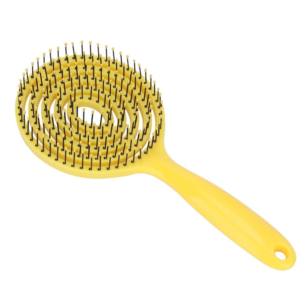 Round Head Hair Straightening Comb Super Soft Glides Vented Detangling Hair Brush For Curly Hair