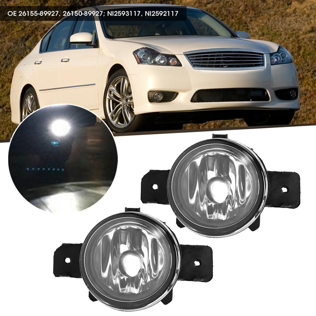 Pair Front Fog Light Lamp Fit for Nissan Altima Coupe 2008 2013 Included H11 Bulbs
