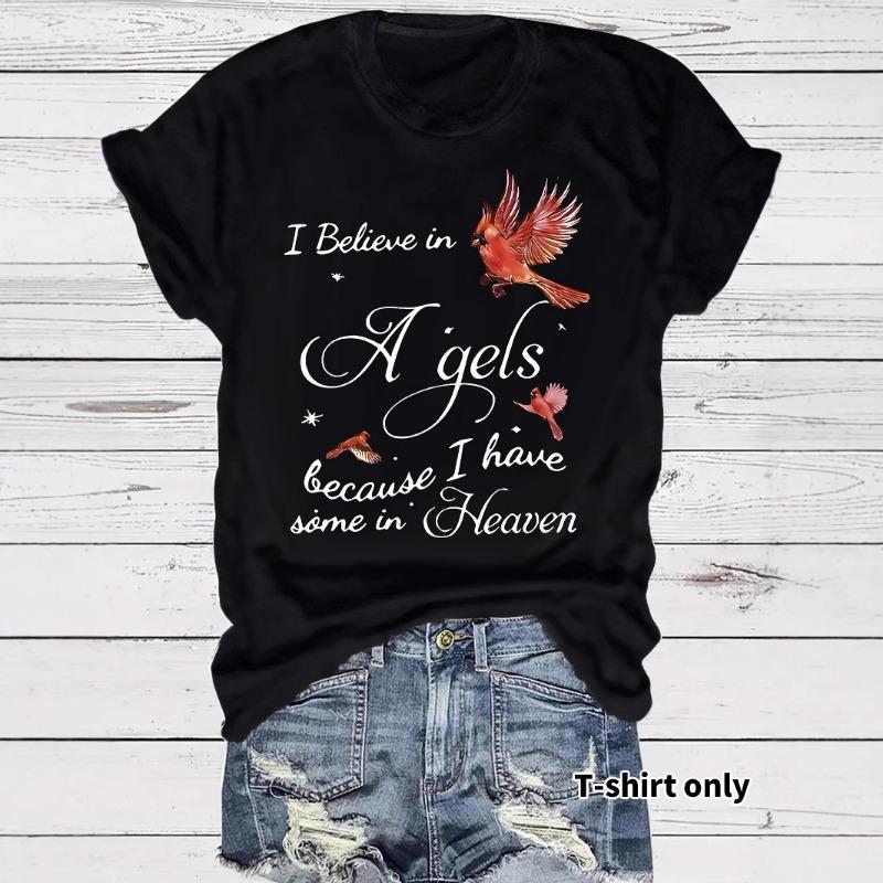 Damen Neues Sommer Rundhals Kurzarm T-Shirt Inspirierender Slogan-Druck Bequemes T-Shirt