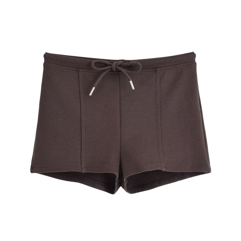 Kaslead New Women Clothes Western Style Zipper Ornament Double-sided Cloth Top Shorts 3641381 3641382
