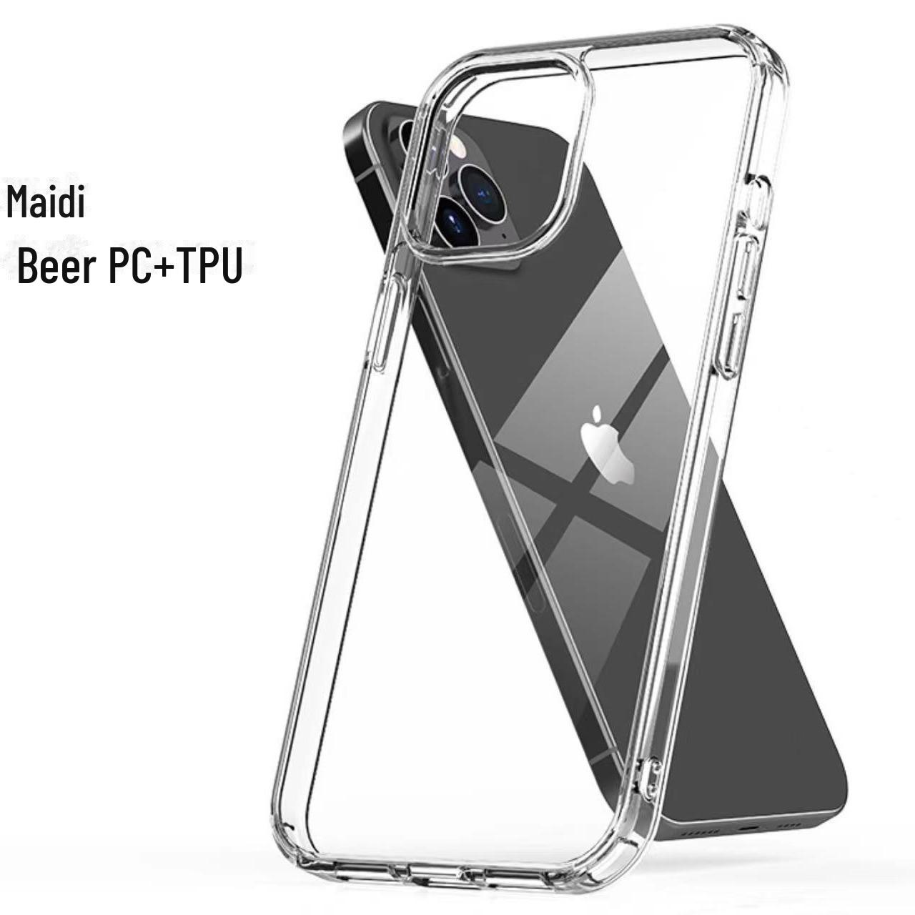 

Чехол для мобильного телефона Apple 15Pro Clear Anti-Scratch: Высокопрозрачный защитный чехол из ПК + ТПУ для iPhone 14 For iPhone 13