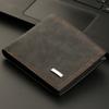 Retro Men's Wallet Money Clip Multifunctional 3 Fold Card Holder Solid Soft Fashion Short Wallet Men Leather Wallet