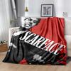 1pc Scarface-Inspired Home Decor: Cozy Flannel Blanket, Perfect Gift for Bedroom, Living Room, Travel, Camping, Car, Beach, Office Naps, Ideal Sofa Th