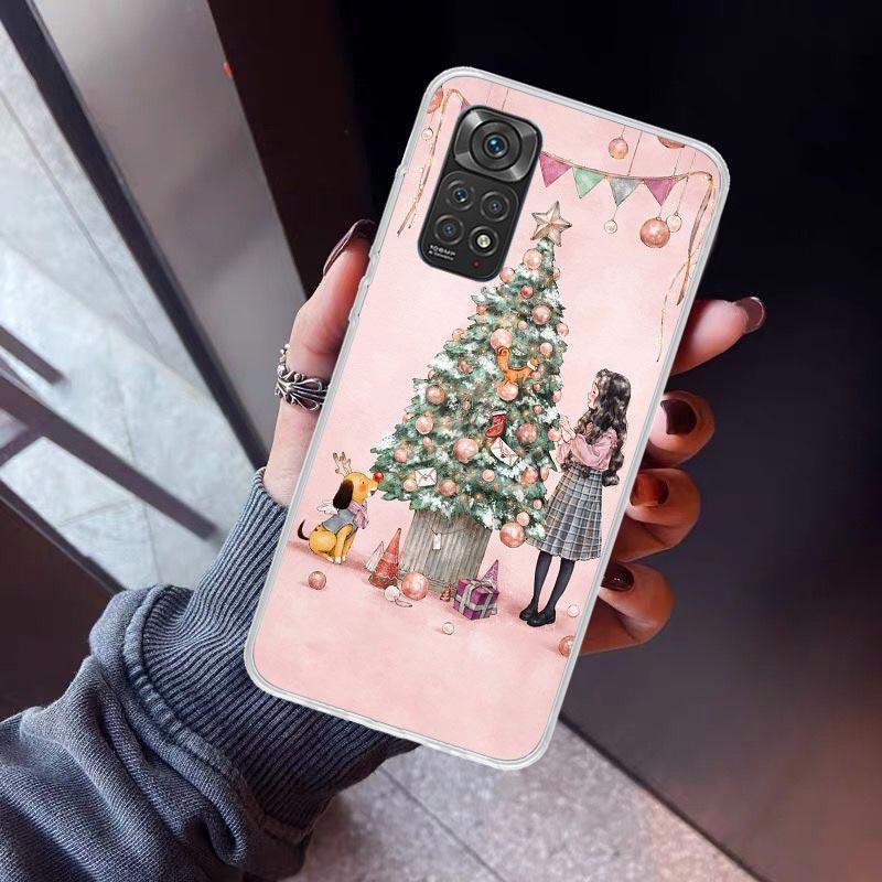 Christmas Girls Tree Gift Phone Case For Xiaomi Redmi Note 10 11 12 13 14 15 Pro Plus 11S 12S 14S 11T 11E 10S Soft TPU Back Cove