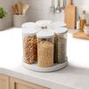 6 Pieces Food-Grade 6 Grids Grain Storage Box Moisture-Proof Dust-proof Rotating Grain Dispenser Bug-Proof Airtight