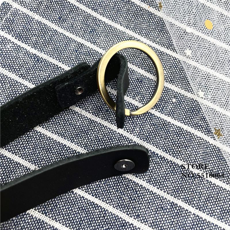 Handmade Retro Leather Lanyard Car Key Ring Keycord Phone Charm Key Universal Short Grip Lanyard Keychain Accessories