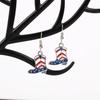 1 Pair American Flag Butterfly Boots Yeah Cowboy Hat Angle Wing Drop Earrings For USA Patriot Party Jewelry Festival Gift