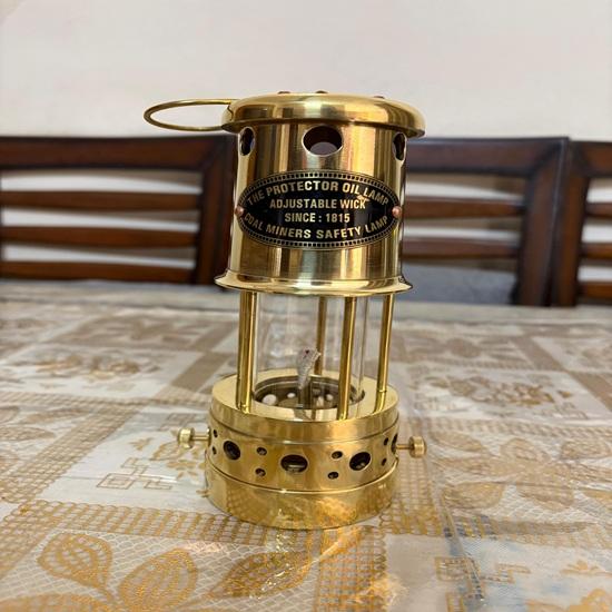 Brass Oil Lamp Adjustable Wick Lantern Nautical Industrial Easter Gift