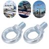 2PCS Lifting Ring Bolts Galvanized Carbon Steel Eyebolts Deep Threaded Lifting Shoulder Eyebolt M22