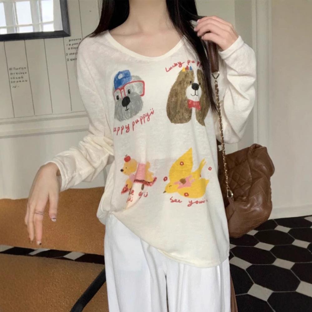 Damen Cartoon-Print Langarm Sonnenschutz Cardigan - Sommer 2025