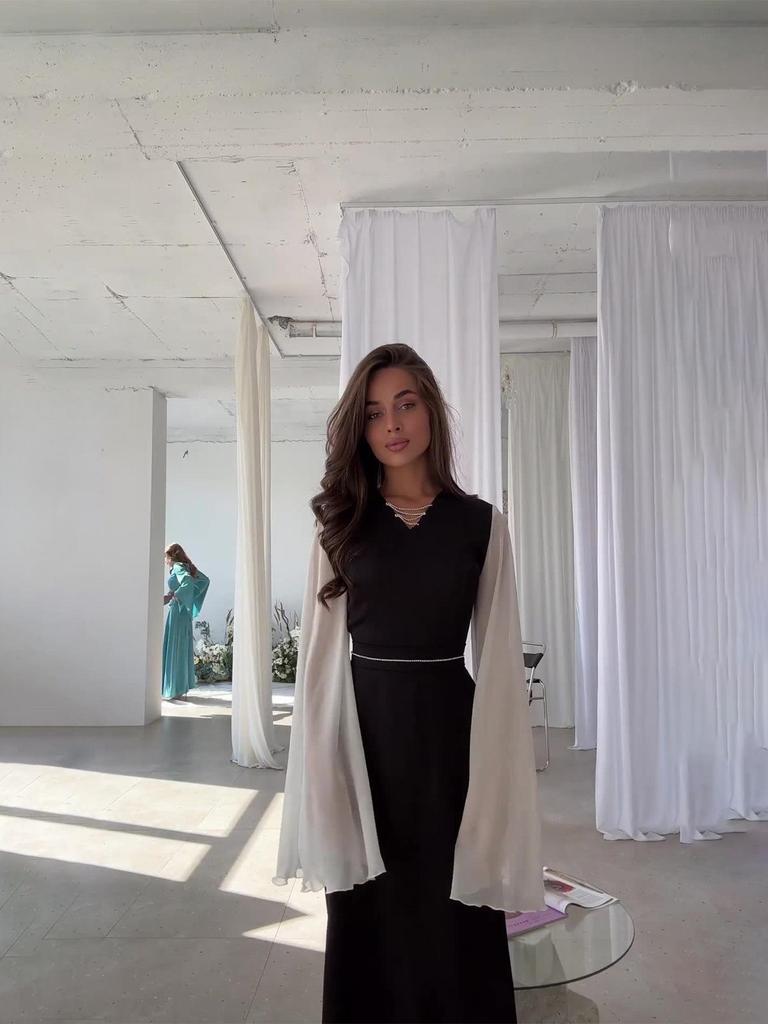 Rochie Bodycon Creion cu Mânecă Lungă și Decolteu în V, Mărimi Mari - Colecția Toamnă 2025