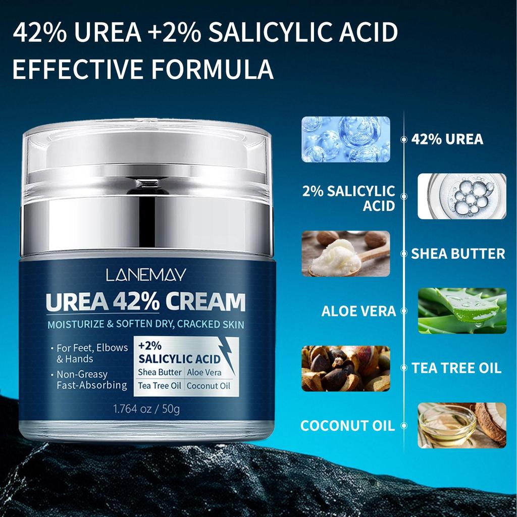 Urea 42% Cream- Intense Hydration & Moisture Lock, Improve Skin’s Barrier - Provides 24-Hour Moisture and Protection for Ultra-Dry Skin,50g