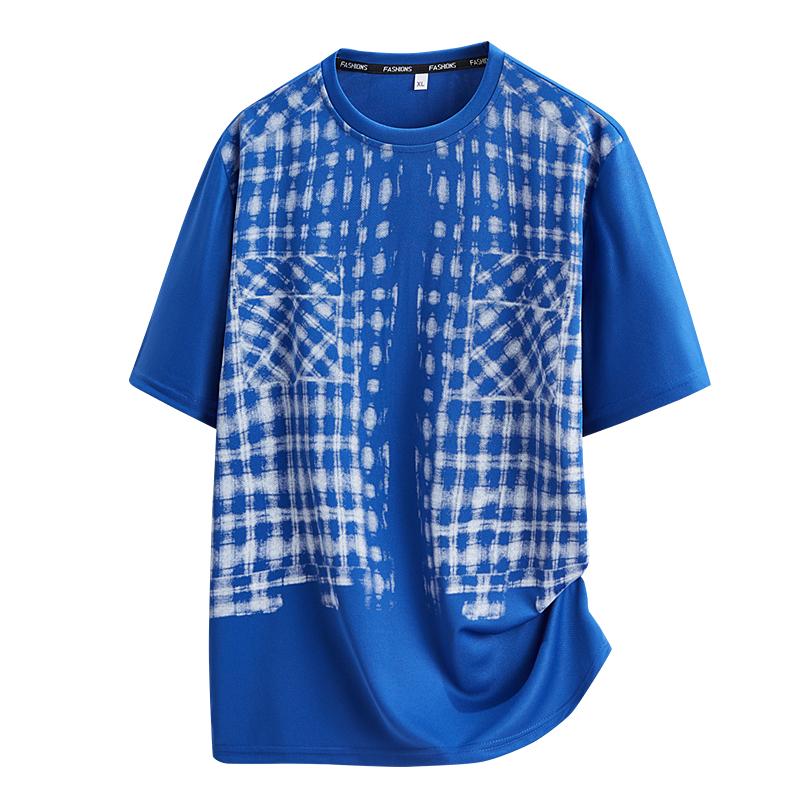 Dmao Short sleeved T-shirt men's summer casual loose half sleeved T-shirt men's breathable T-shirt
