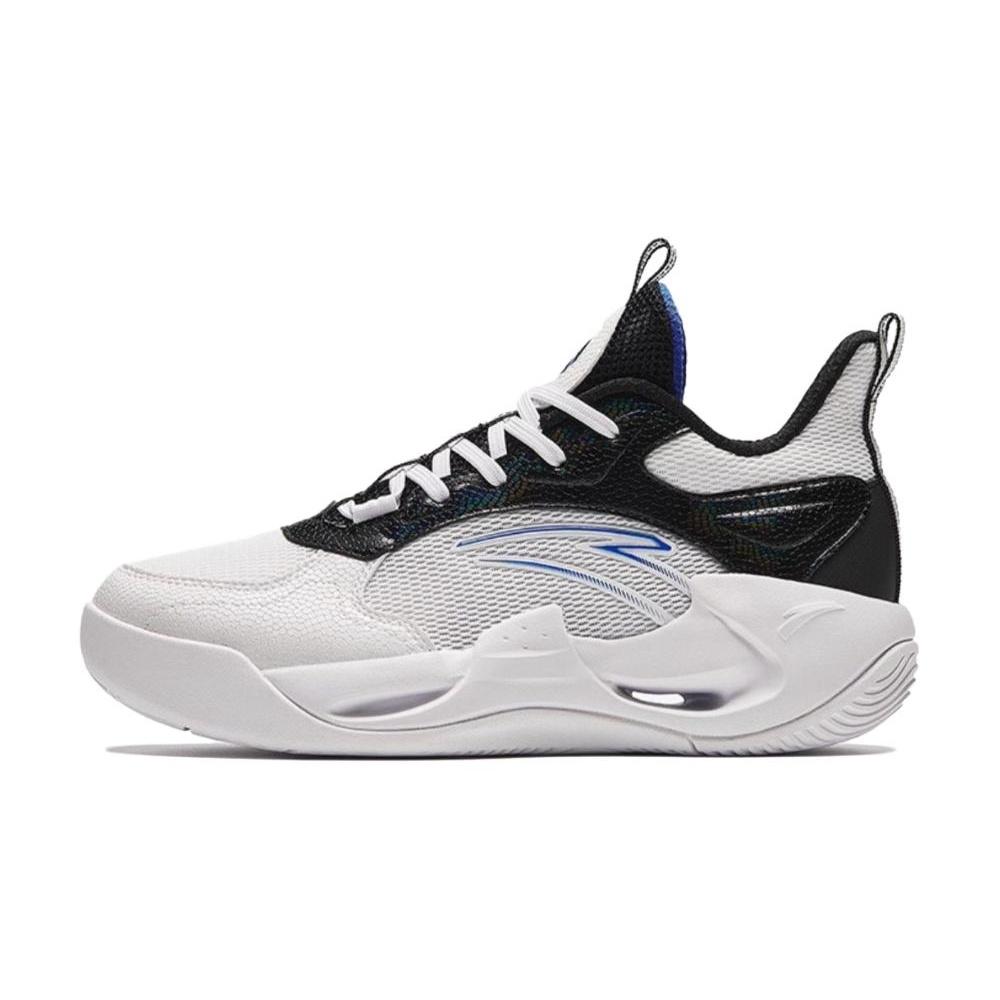 (GS) ANTA Basketball Shoes  White Black  Kids  A312421104-3 EU 36