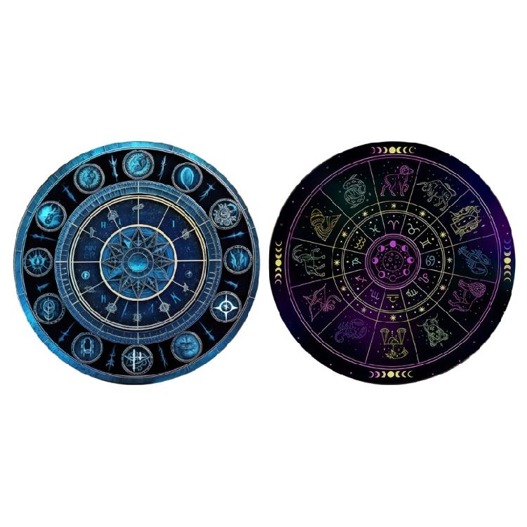 Constellations Astrology Pendulums Mat Tarots Rubber Tablecloth Desk Decoration Tarots Card Pad Pendulums Ceremony Mat