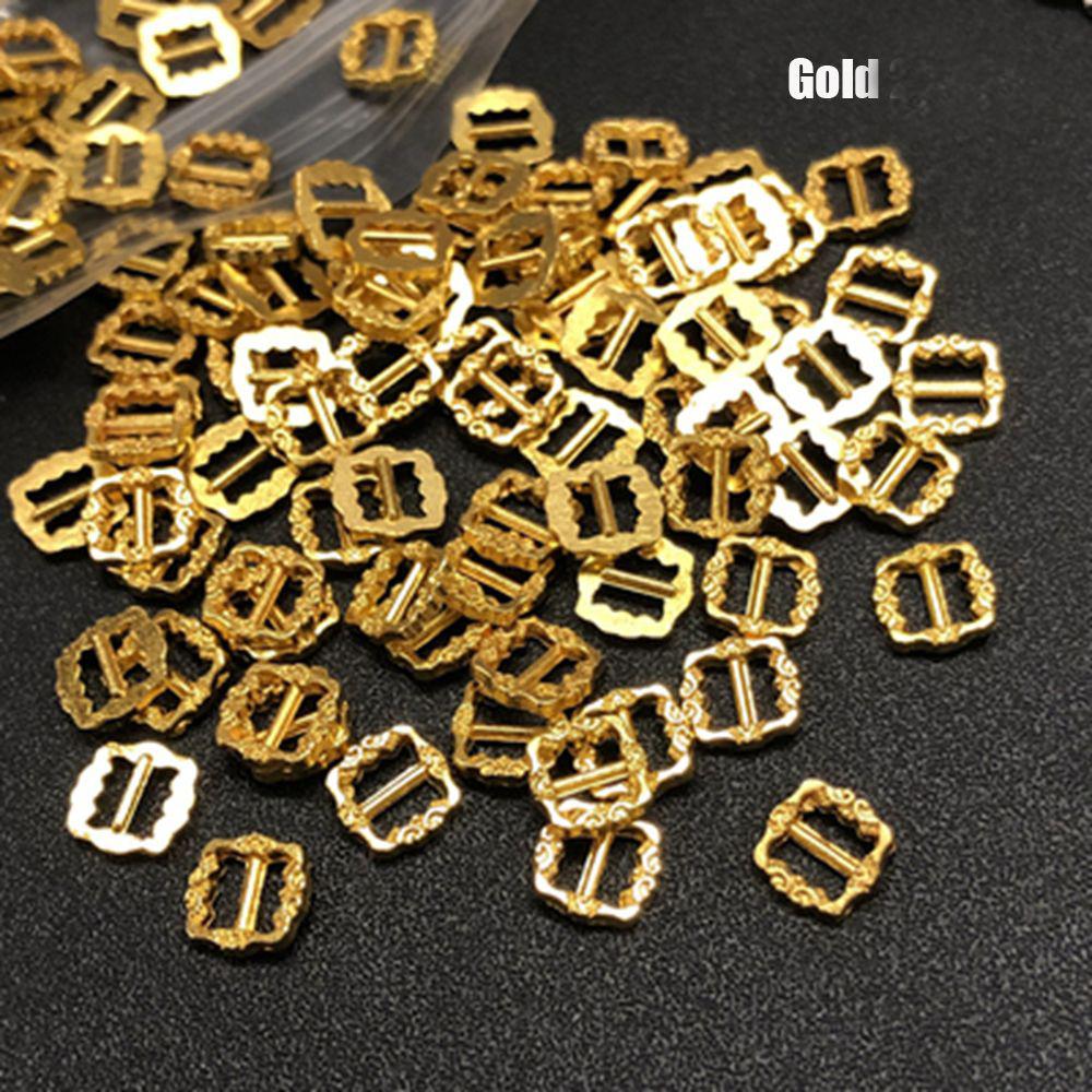 

20/40pcs High quality 4 colors Girls Diy Dolls Buckles Tri-glide Buckle Pattern Belt Buttons Bags Accessories 20pcs золотой