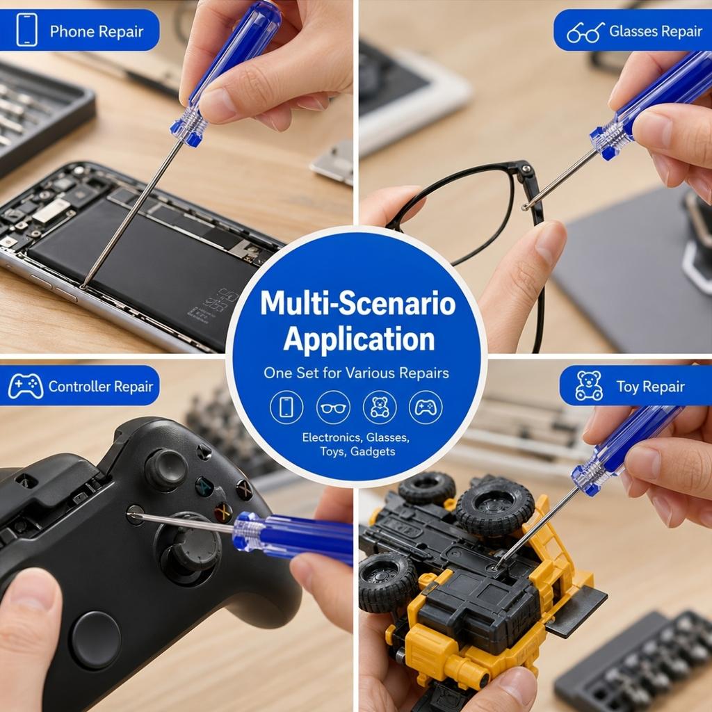6Pcs Magnetic Precision Screwdriver Set, Cross Slotted Y Torx T8 T9 T11 Magnetic Screwdrivers,for Phone Laptop Game Console