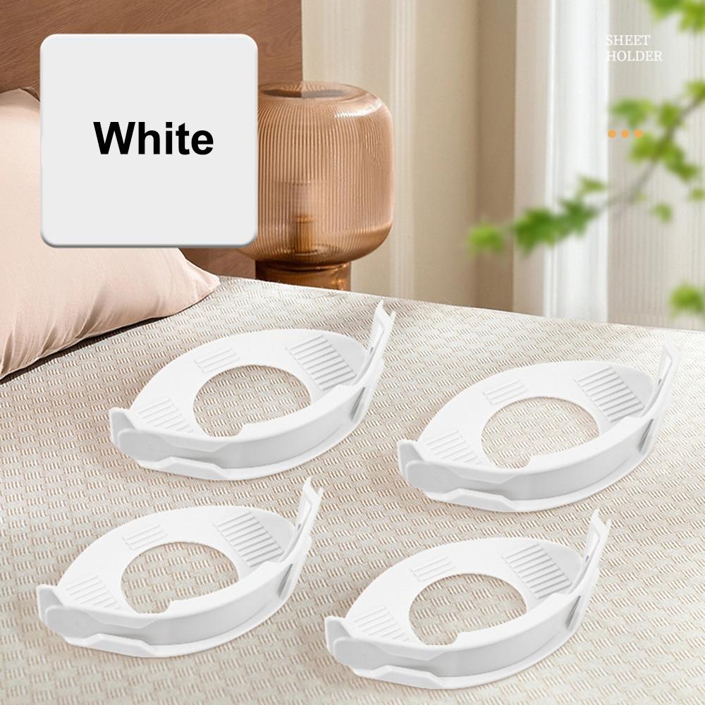 

4 шт. Регулируемые держатели простыни Невидимые матрасные ремни Прочные фиксаторы для простыней 4PCS белый