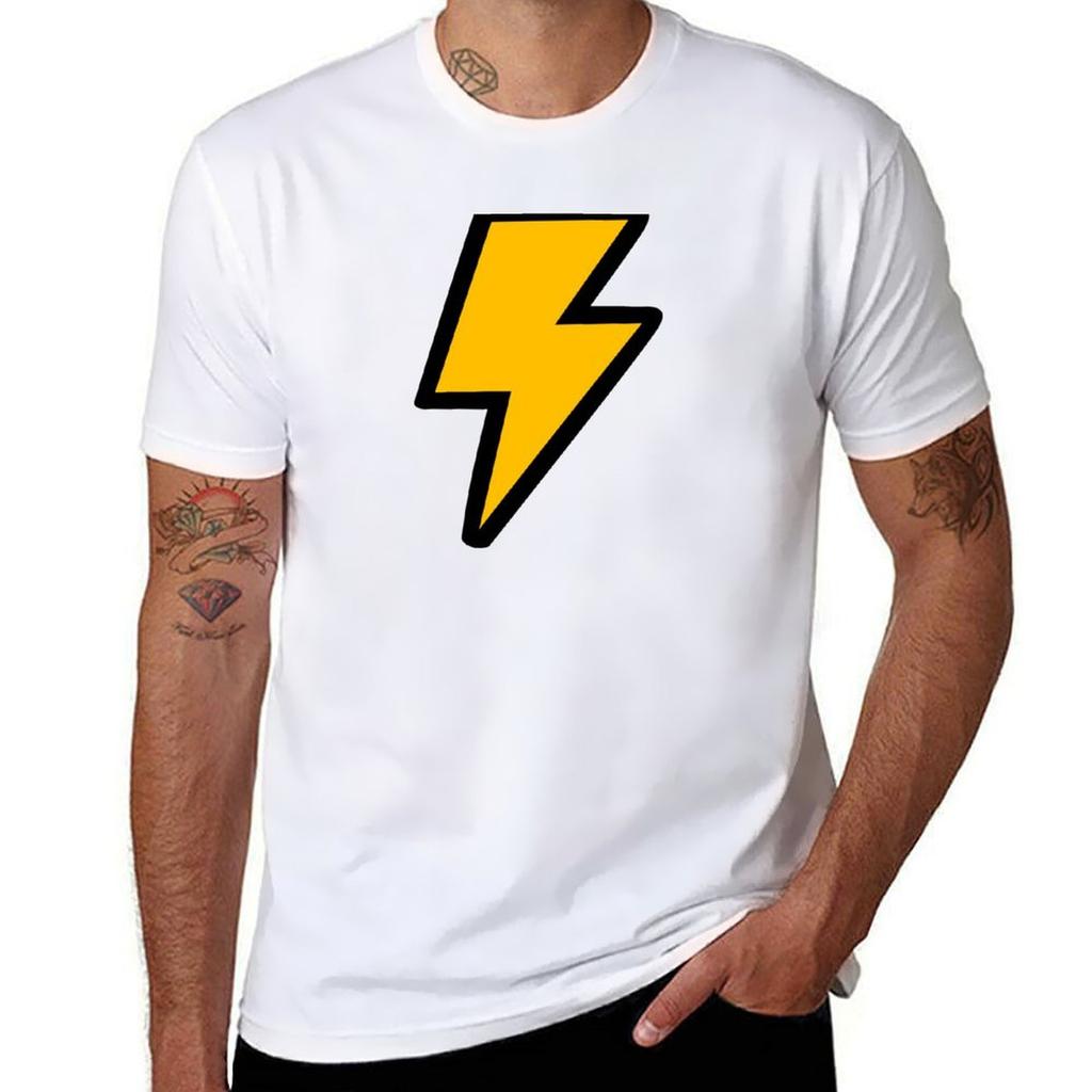 Cartoon Lightning Bolt T-Shirt Mechanic Work Tee Shirt