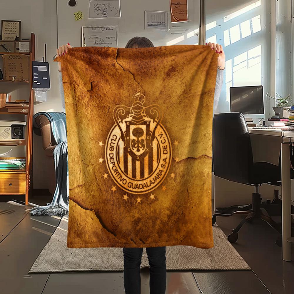 Club Deportivo Guadalajara  Print Flannel Blanket, High quality Comfortable for All Seasons, Home Decor, Warmth and Comfort