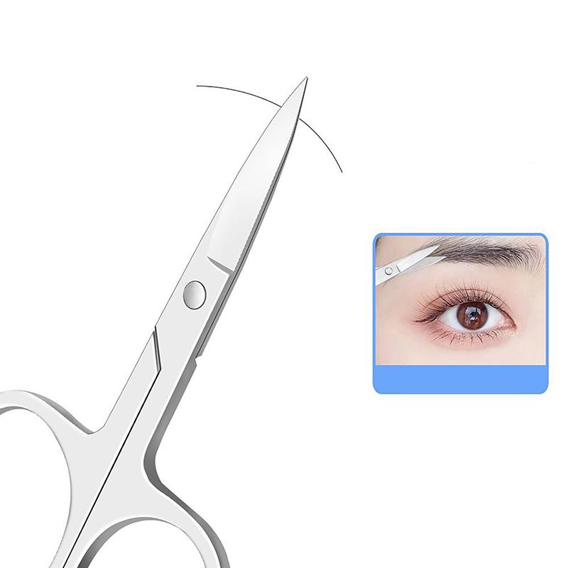 1Pcs Eyebrow Scissor Eyelash Trimmer Facial Hair Remover Stainless Steel Nail Cuticle Manicure Scissor Beauty Makeup Tool