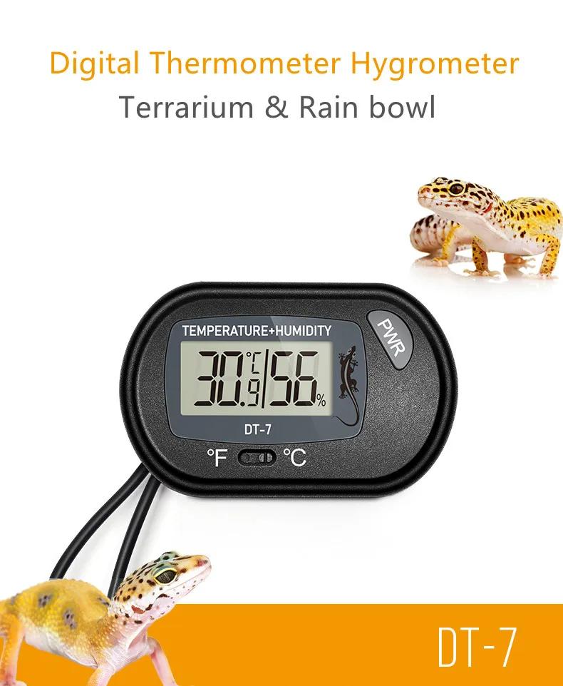 High Precision LCD Digital Thermometer Hygrometer for Reptile Terrariums and Rain Bowls Compact & Easy to Use