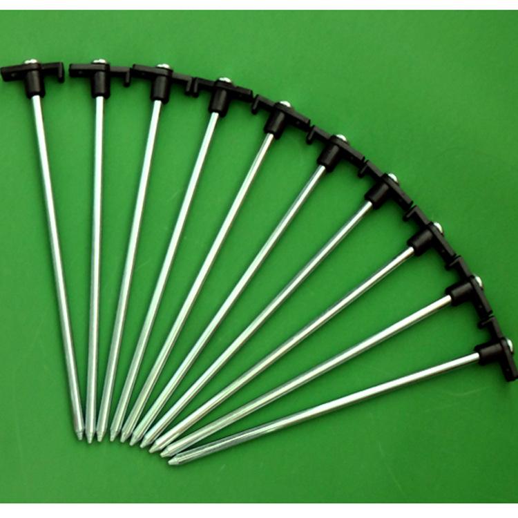 10-Piece 25cm Outdoor Camping Tent Ground Stakes with Handles