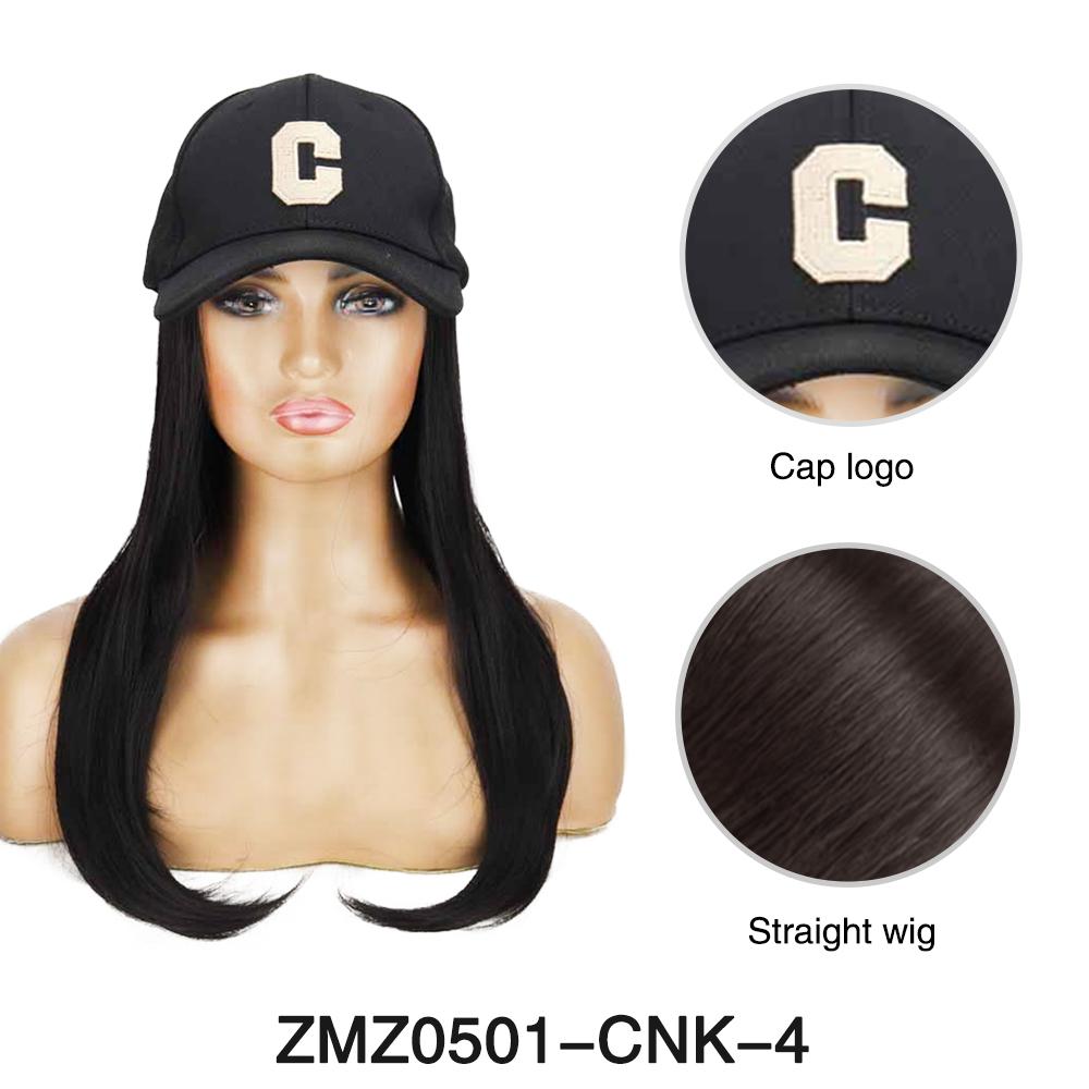 

LISI HAIR Синтетическая длинная бейсболка с наращиванием волос Регулируемая шляпа Парик Высокотемпературное волокно для женской одежды 50cm