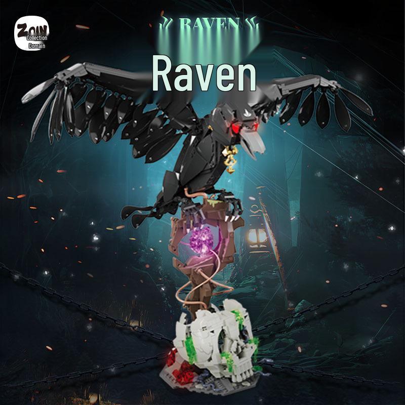 Jiyu Raven Skull Animal Model - Children s Educational Assembly Toy Gift