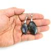 Natural Elongated Stone Random Oval Rough Stone Leaf-Shaped Moonstone Pendant Necklace N659
