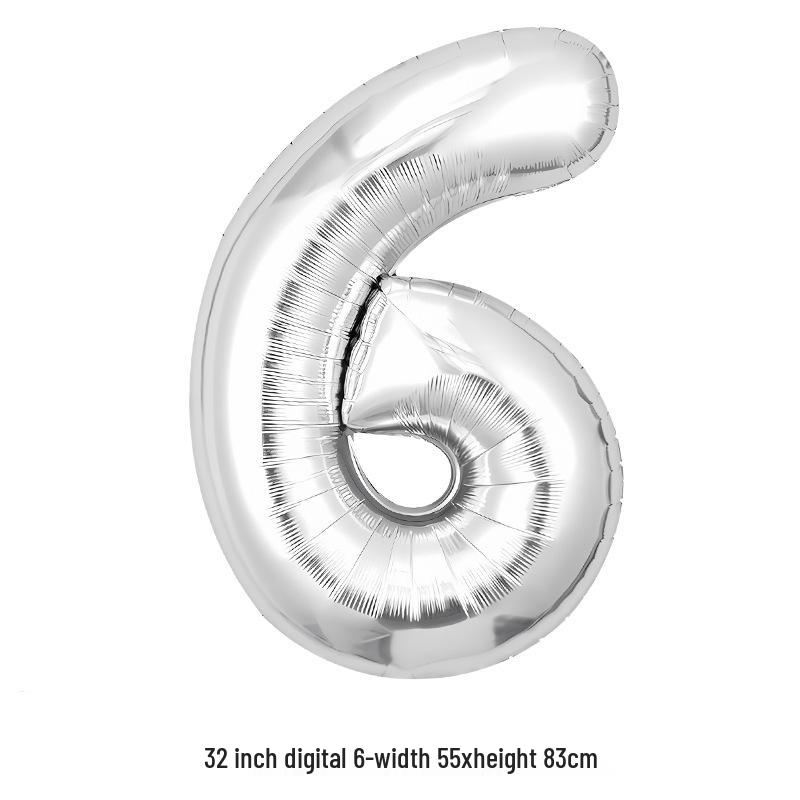 32-Inch White Number '40' Birthday Balloon, Aluminum Foil Party Decoration Prop