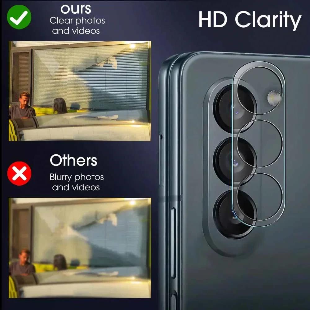 2PCS HD Tempered Glass Flim Cap for Samsung Galaxy Z Fold 7 6 5 4 Anti-scratch Anti-Fingerprint Full Coverage Lens Protect Cover