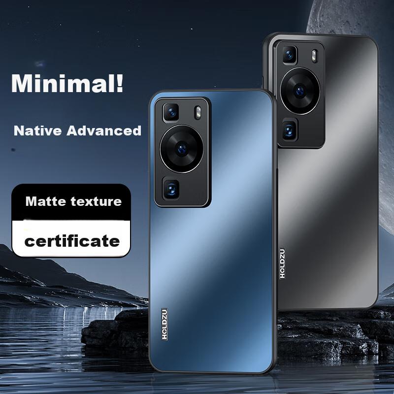Phone Case for Huawei P60, for Huawei P60 Pro, Shockproof with Camera Protection, Full Coverage Silicone Case, Simple And Starlight - Midnight Black