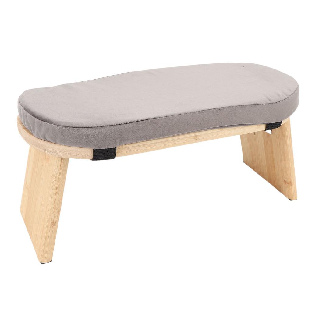 Wooden Meditation Bench Ergonomic Detachable Meditation Kneeling Stool Soft Cushion for   with Carry Bag