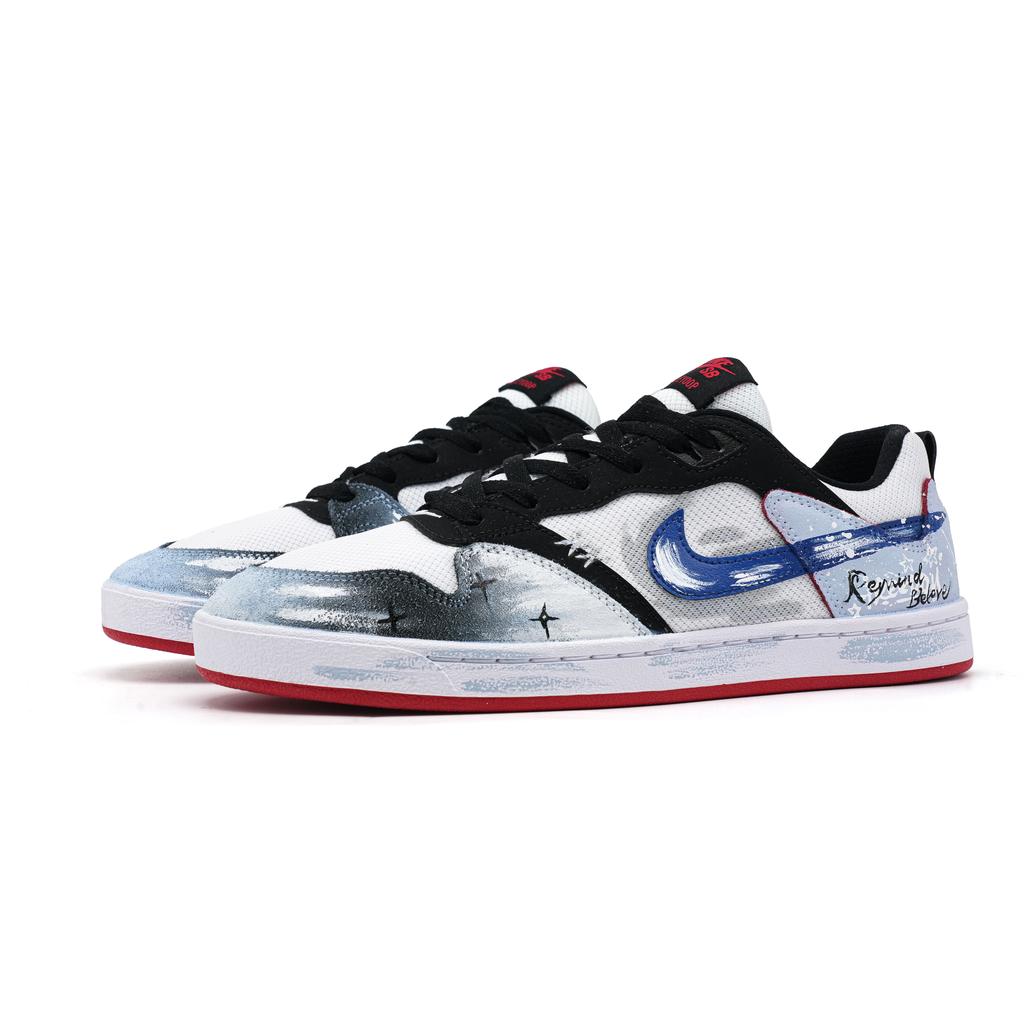 Nike SB Alleyoop Haze Blue Low Top Skateboard Shoes Men's White Gray CJ0882-102(Team1068-)