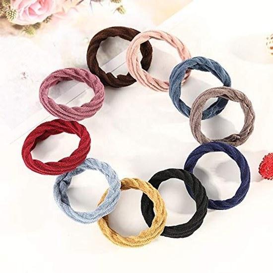 Hair tieHair bandPonytail bandRing rubber bandHair bundleHigh elasticityLarge capacity 40 piecesNo knots10 colors
