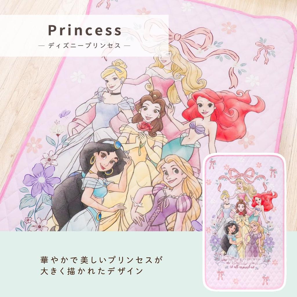 un doudou Baby Cooling Pad 70 x 120cm Disney Princess with Elastic on All Four Corners for Naps and Kindergarten Preparation NZ3300-PR